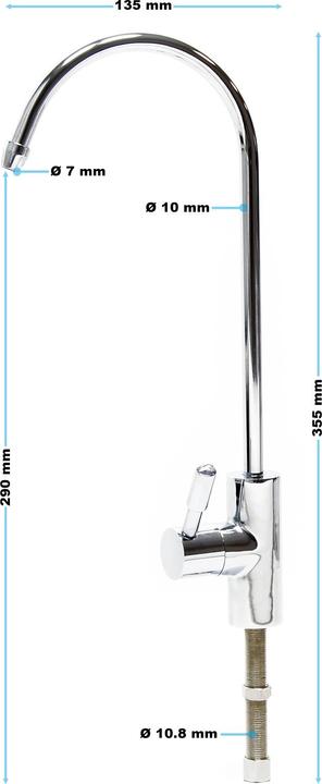 Actual product image Naturewater 6.35mm (1/4") Design II D-13 Reverse Osmosis Water Tap