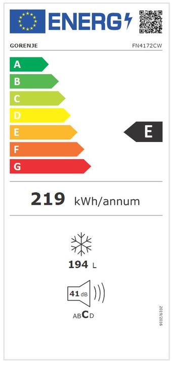 Energie-Label Gorenje FN4172CW (Freistehend, 194 l)