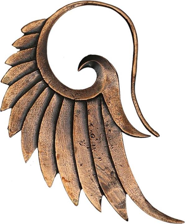 Star Piercing Ohrgewicht Spirale rosegold Engelsflügel (ohne Messing, Bronze)