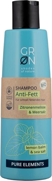 Actual product image GRN PURE Shampoo Anti-Fett Zitronenmelisse & Meersalz (250 ml, Liquid shampoo)