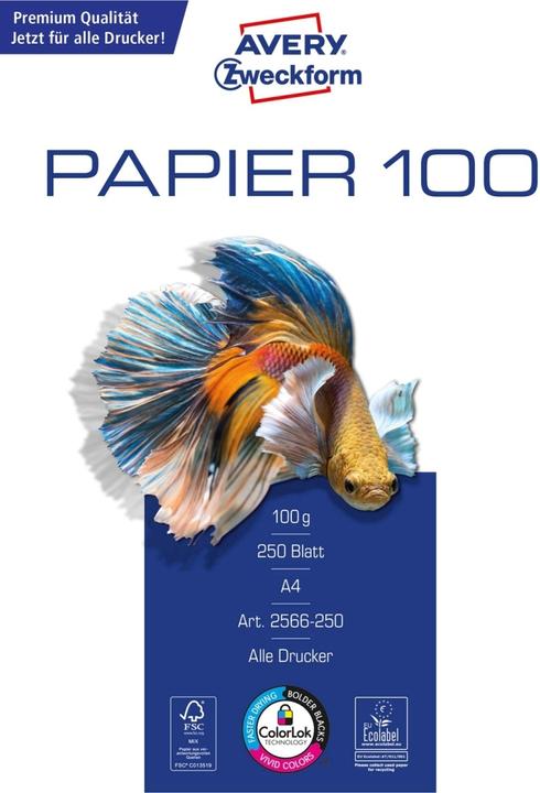 Actual product image Avery Printer and copier paper (100 g/m², 250 x, A4)