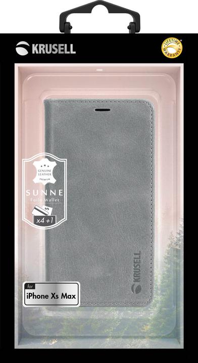 Image du produit Krusell Sunne 4 Card FolioWallet Apple iPhone XS Max vintage pilkas (Apple iPhone XS Max)