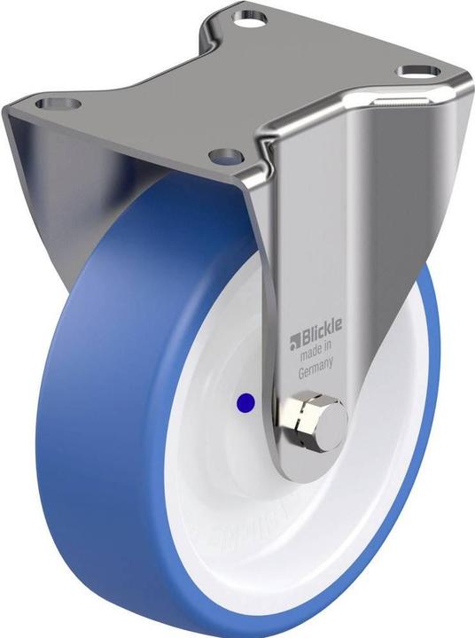 Immagine prodotto Blickle Ruota in TPU, corpo in acciaio inox con piastra, Ø x larghezza ruote 125 x 40
