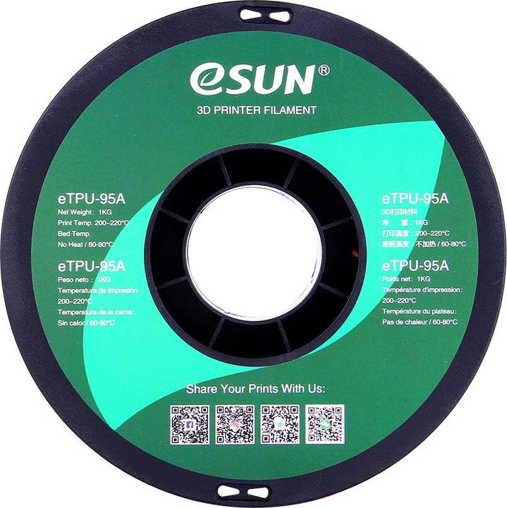 Actual product image eSUN eTPU-95A 1.75mm Tr. Pink 1kg 3D Filament (TPU, 1.75 mm, 1000 g, Pink)