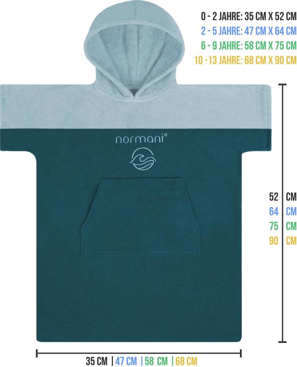 Actual product image Normani Children's Bathing Poncho Puwai (10, 11, 12, 13)