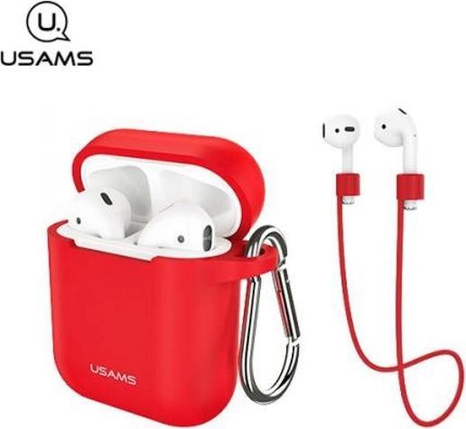 Usams Case ochronne do AirPods silicon czerwony/red BH423AP04 (US-BH423)