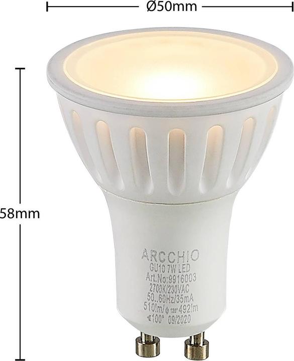 Actual product image Arcchio Gu10 7W LED (GU10, 7 W, 460 lm, 1 x, G)