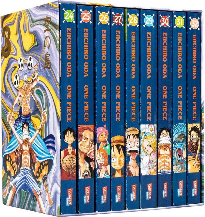 Immagine prodotto One Piece Sammelschuber 3: Skypia (inklusive Band 24–32) (Tedesco, Eiichiro Oda, 2023)