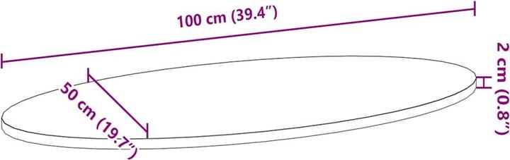 Immagine prodotto VidaXL Lyndsie (100 x 50 x 2 cm)