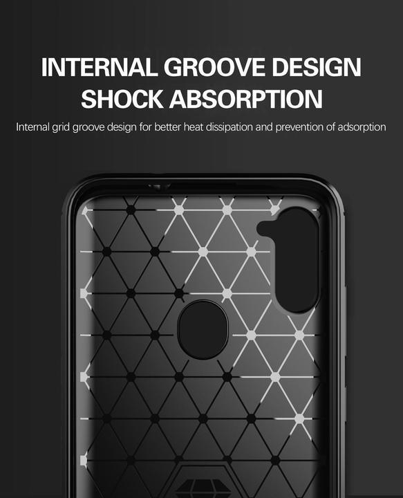 Produktbild Cadorabo TPU Ultra Slim carbon edelstahl Kombi Cover (Samsung Galaxy A11, Samsung Galaxy M11)