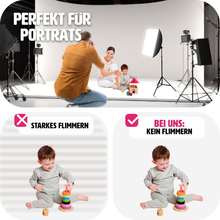 Image du produit tectake Éclairage de studio avec boîte à lumière et trépied (éclairage de studio)