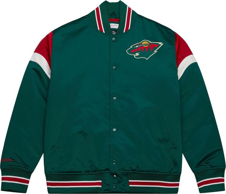 Mitchell & Ness M&N Heavyweight Satin Jacke NHL Minnesota Wild - S (S)