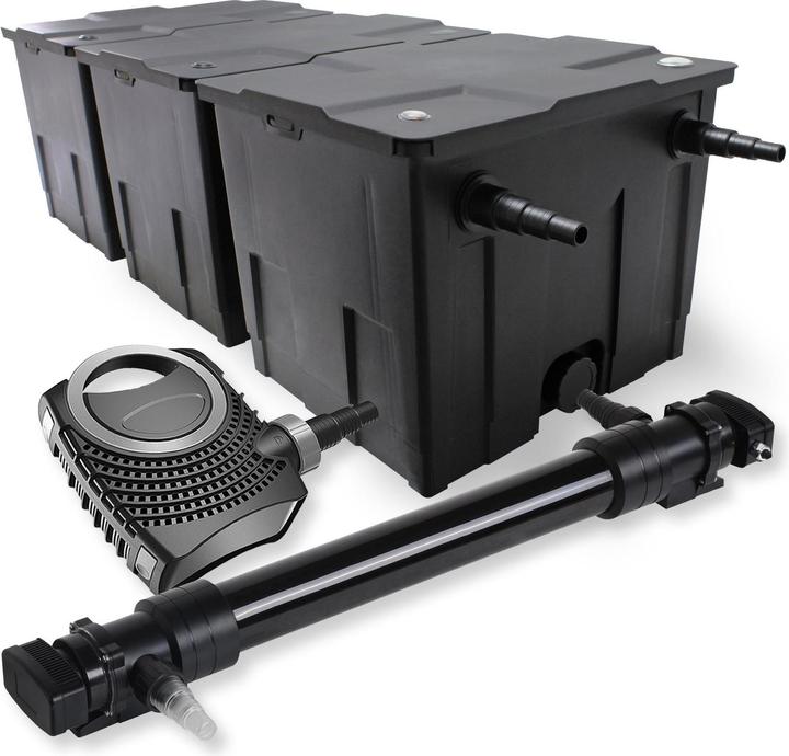 Produktbild SunSun 3-Kammer Filter Set 90000l 72W UVC 6erSerie Teich Klärer NEO10000 80W Pum