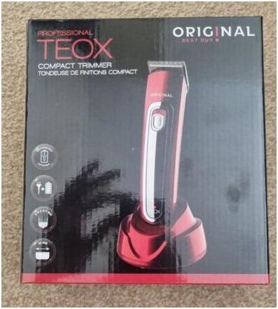 Actual product image Sinelco FRANCE Original Teox Cordless Hair Clipper Glossy Red