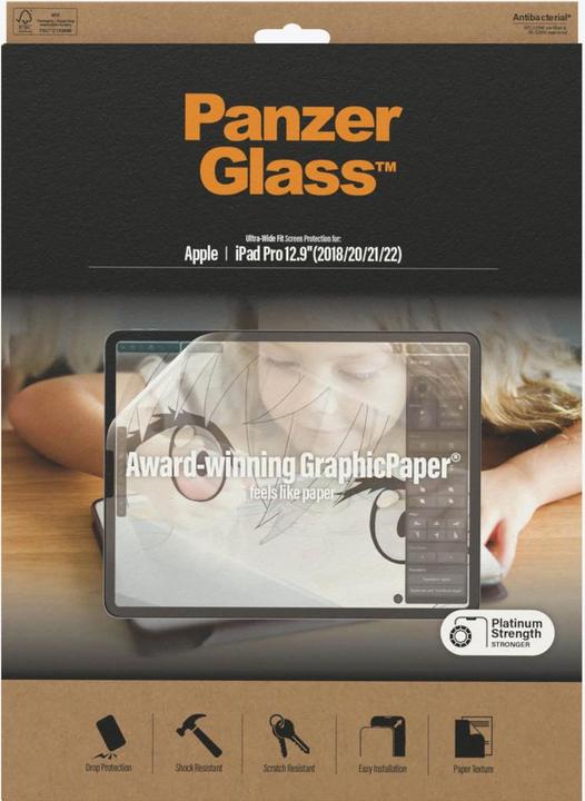 Immagine prodotto PanzerGlass Carta grafica (1 Pezzo/i, iPad Pro 12.9 2018 (3. Gen), iPad Pro 12.9 2020 (4. Gen), iPad Pro 12.9 2021 (5a generazione))
