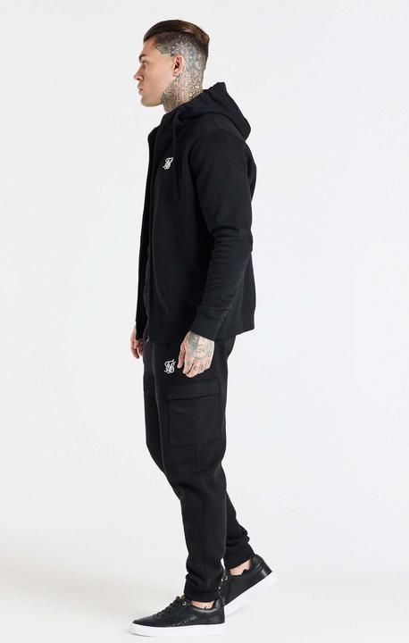 Immagine prodotto Siksilk Felpa con cappuccio Nero Essential Zip Through Funnel Hoodie (L)