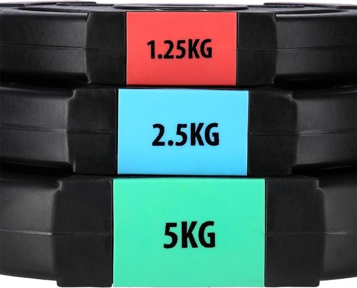 Produktbild HMS Langhantel aus Verbundwerkstoff 40 KG SG40 (4 x 2.5 kg, 8 x 1.25 kg, 4 x 5 kg)