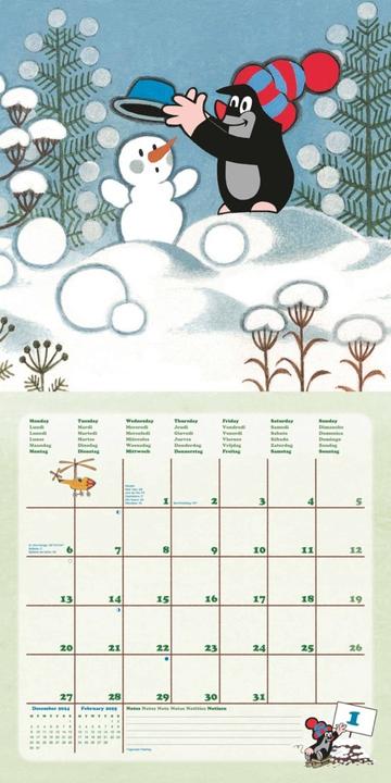 Produktbild Der kleine Maulwurf 2025 - Wand-Kalender - Broschüren-Kalender - 30x30 - 30x60 geöffnet - Kinder-Kal (30 x 30 cm, Harter Einband, Deutsch)