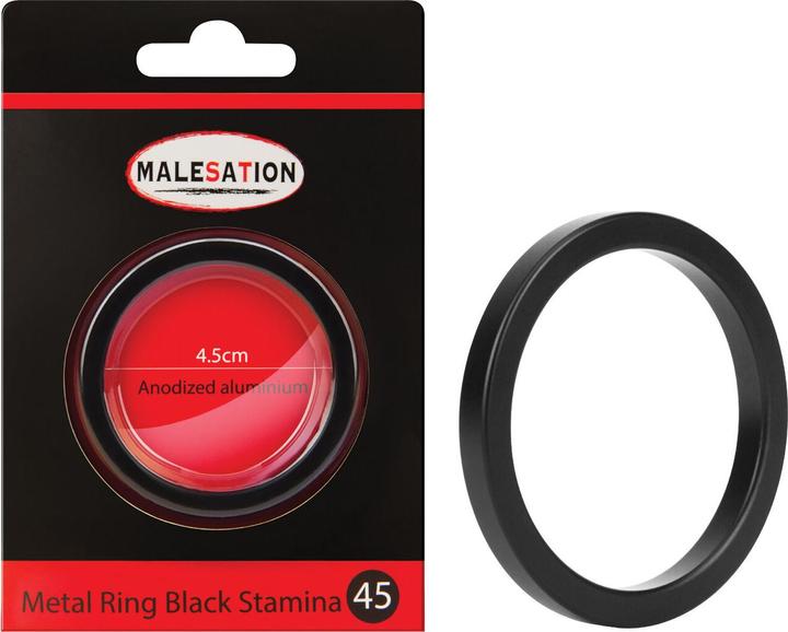 Produktbild Malesation Metal Ring Black Stamina 45 (4.50 cm)