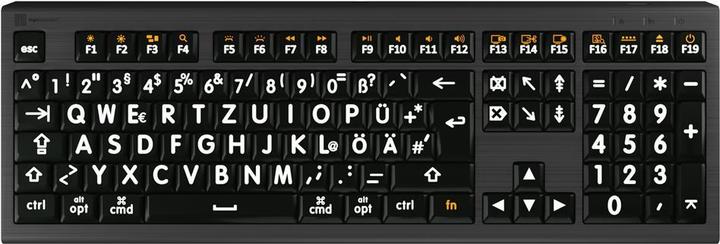 Logickeyboard XL-Print Astra 2 Black on White DE Mac (DE, Cable)