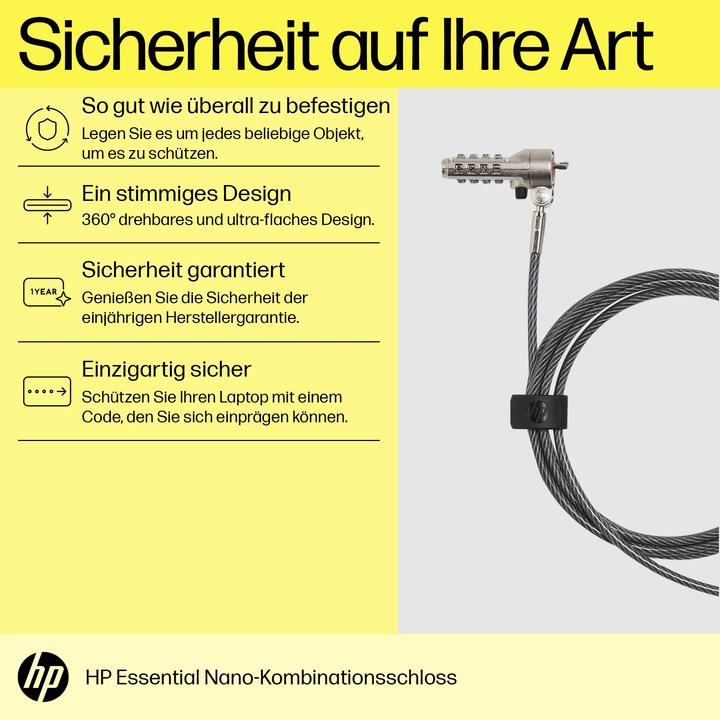 Actual product image HP Essential, Nano Combination, Cable Lock