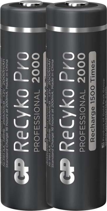 Image du produit GP Batteries Baterija Gp 2 x akumuliatoriai aa/r6 gp recyko pro ni-mh 2000mah 210aahcb-5eb2 (2 pcs, AA, 2000 mAh)