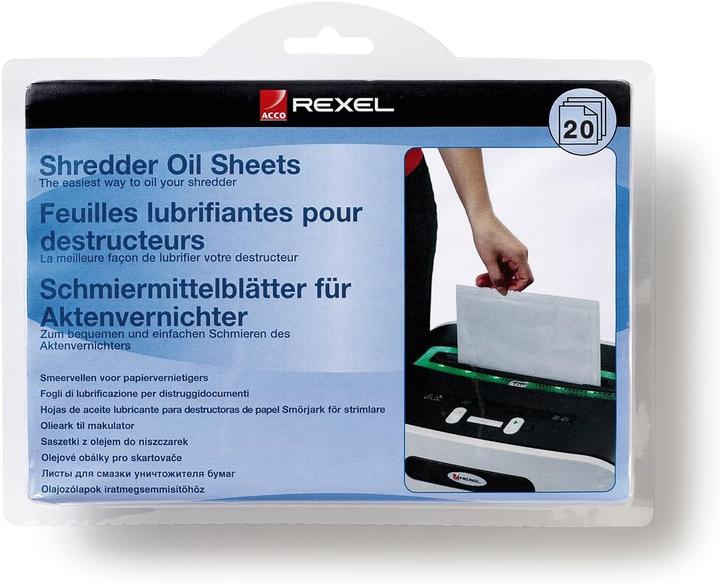 Produktbild Rexel 20 Stück Ölblätter für Aktenvernichter (Partikelschnitt)