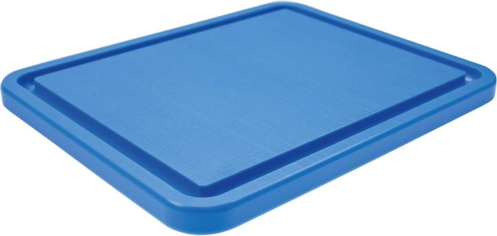 Polypres Schneidebrett GN 2/1 65x53cm h: 3cm blau, mit Saftrille
