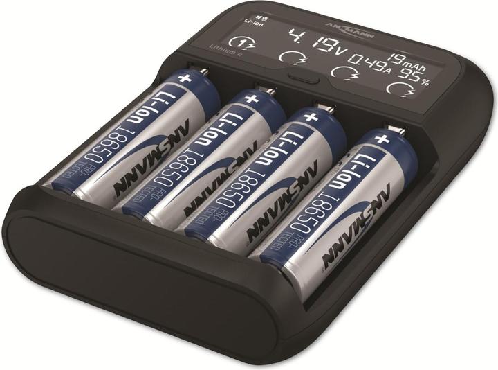 Image du produit Ansmann Chargeur lithium/NiMH lithium 4 (1 pcs, 10340, 10350, 10440, 10500, 12500, 12650, 13500, 13650, 14500, 14650, 16340, 16650, 17335, 17355, 17500, 17650, 17670, 18350, 18490, 18500, 18650, 18700, 20650, 21700, 22650, Batterie)