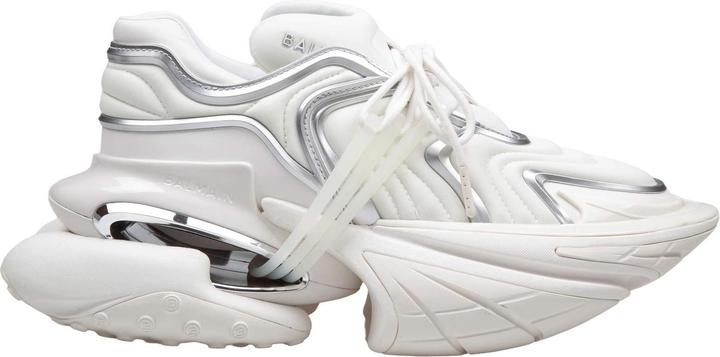 Immagine prodotto Balmain unicorn wave neoprene and leather sneakers white color (40)