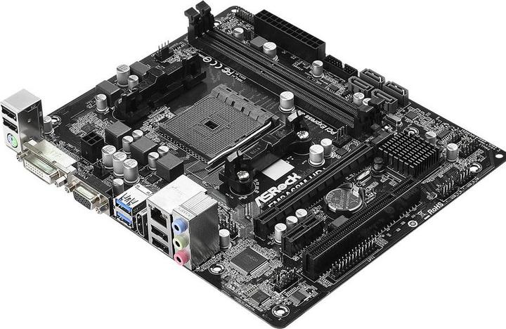 Actual product image AsRock FM2A68M-HD+ (FM2+, FM2, AMD A68, uATX)