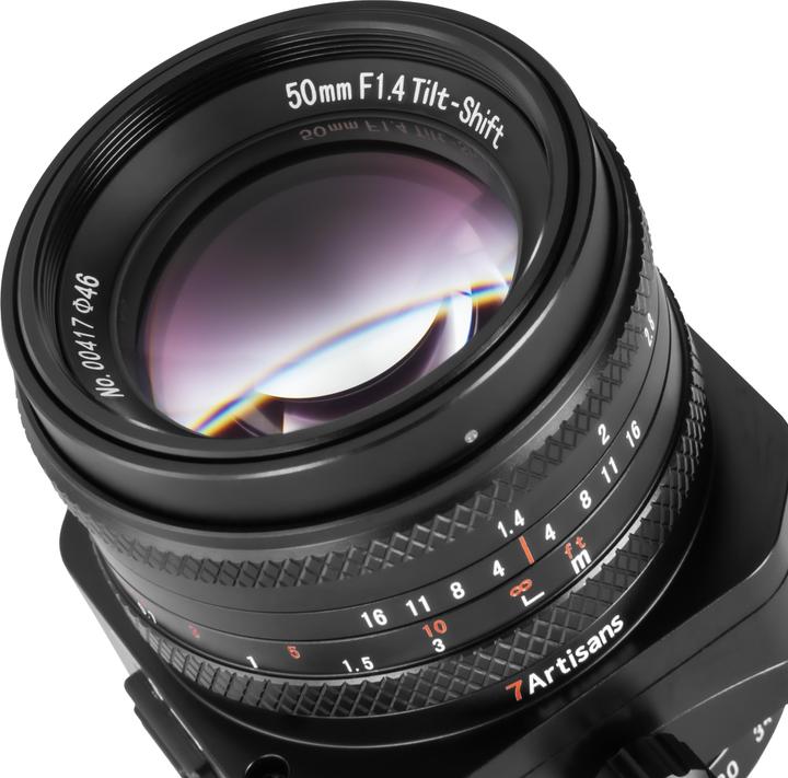 Actual product image 7artisans 50mm f/1.4 Tilt Shift for MFT (APS-C / DX, full size)