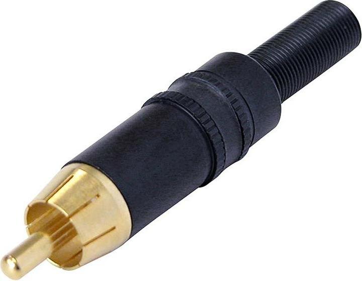 Produktbild JTI Kontakt Cinch Stecker Metall Schwarz