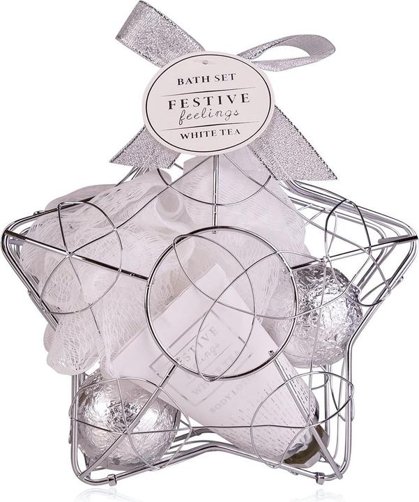 Immagine prodotto Accentra Set regalo FESTIVE FEELINGS in un cestino di filo metallico a forma di stella Colore: argento