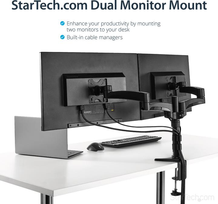 Produktbild StarTech Articulating Dual Monitor Arm (Tisch, 24")