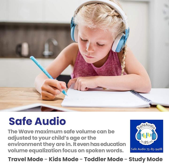 Actual product image Buddyphones Wave children's headphones