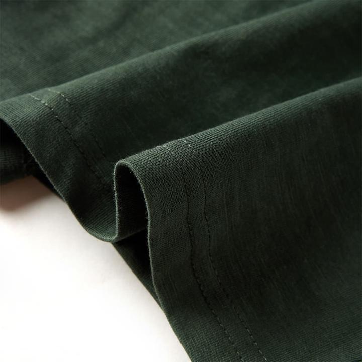 Immagine prodotto VidaXL Camicia a maniche lunghe da bambino verde scuro 128,Materiale: 100 (128)