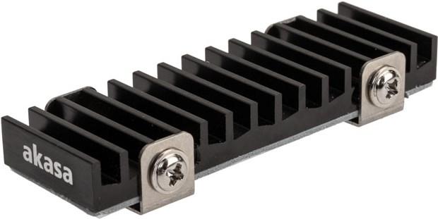 Actual product image Akasa Gecko Pro heatsink for M.2 SSDs - aluminum