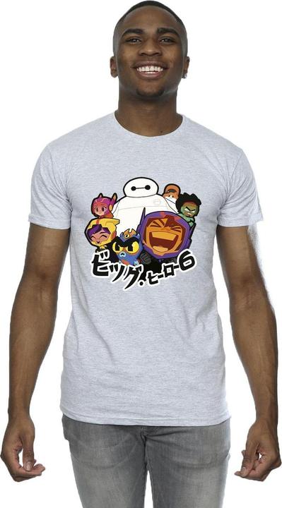 Immagine prodotto Disney Big Hero 6 Baymax Group Manga Maglietta Uomo (S)