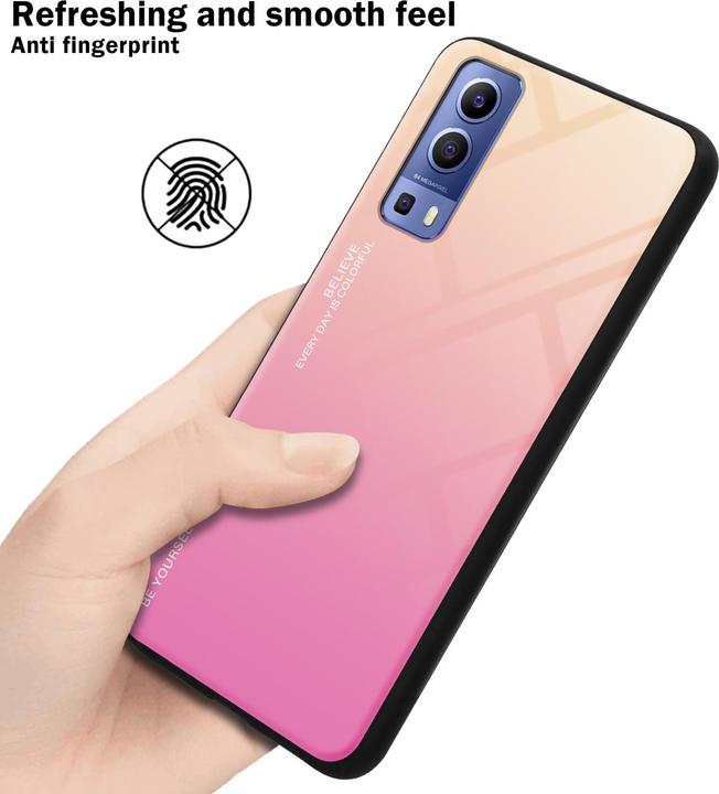 Productafbeelding Cadorabo TPU 2 Kleuren Glazen Hoesje (Vivo Y72 5G, Vivo Y52s 5G)