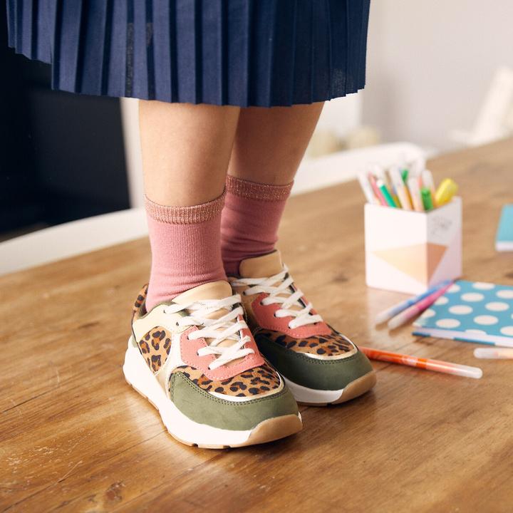 Actual product image La Redoute Collections Sneakers with lacing and leo print (32)