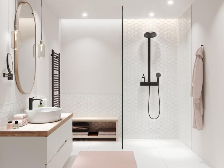 Productafbeelding hansgrohe Showerpipe 260 2jet met ShowerTablet Select 400 : Kleur - Mat Zwart