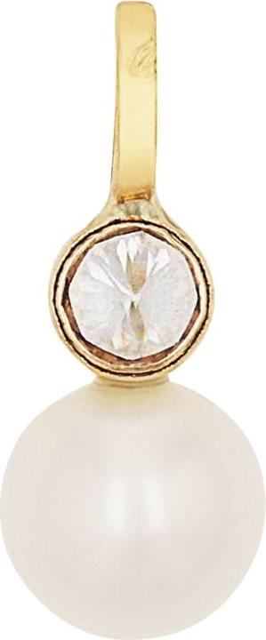Image du produit Amor Pendentif pour femme, or 375, zirconium synth., perle de culture d'eau douce (Or 375, 9 ct)