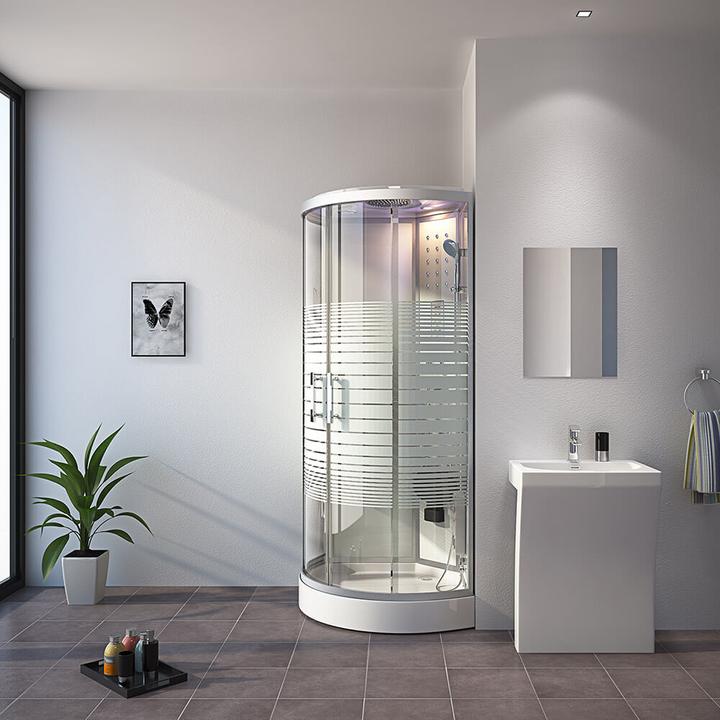 Actual product image Home Deluxe Steam shower with waterfall MANTA L steam sauna, 100x100x220cm