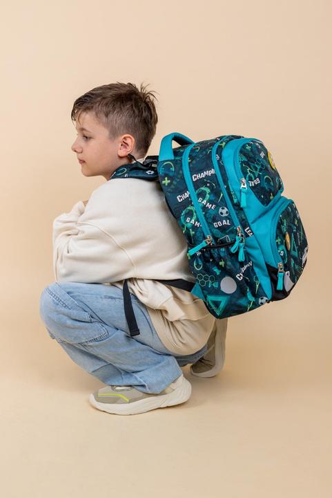 Produktbild Belmil Maxi Pack Schulrucksack mit Brustgurt 2tlg. Set "Football Goa (22 l)