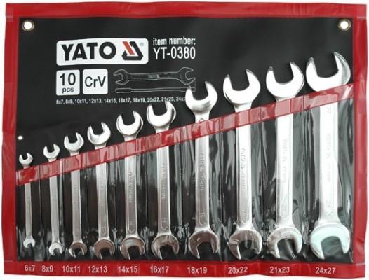 Produktbild Yato DOE SPANNER SET 627MM 10PCS (27 mm, 18 mm, 11 mm, 12 mm, 20 mm, 19 mm, 15 mm, 13 mm, 25 mm, 6 mm, 21 mm, 7 mm, 14 mm, 8 mm, 10  mm, 23 mm, 26 mm, 22 mm, 17 mm, 9 mm, 16 mm, 24 mm)