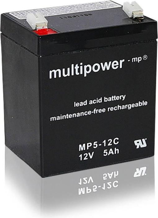 Actual product image Multipower MP5-12C AGM battery (12 V, 5 Ah)