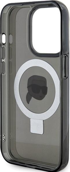 Actual product image Karl Lagerfeld KLHMP15XHMRSKHK iPhone 15 Pro Max 6.7" czarny/black hardcase Ring Stand Karl Head Mag (Apple iPhone 15 Pro Max)