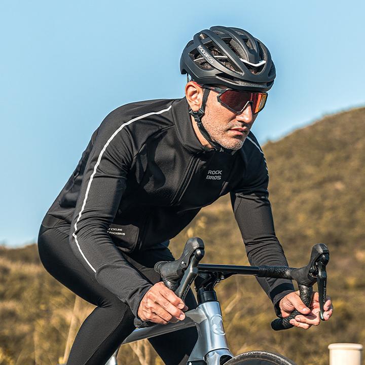 Image du produit Rockbros 15400002002 maillot cycliste à manches longues automne/hiver M - noir (M)
