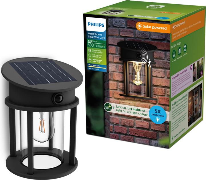 Productafbeelding Philips Wandlamp op zonne-energie voor buiten (470 lm, IP44)